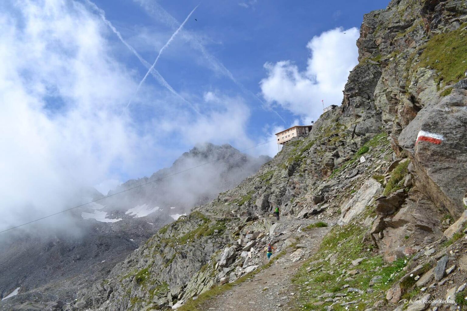 Hiken naar Stettiner Hütte in Zuid-Tirol, Italië