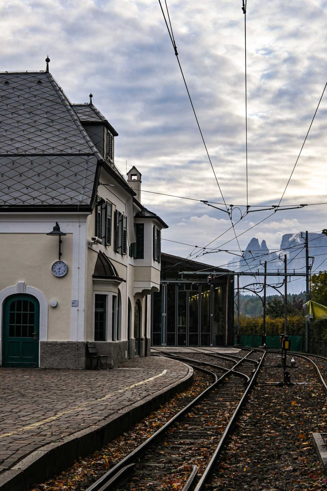 Treinstation Oberbozen, Treinstation Oberbolzano, Zuid-Tirol, Italië