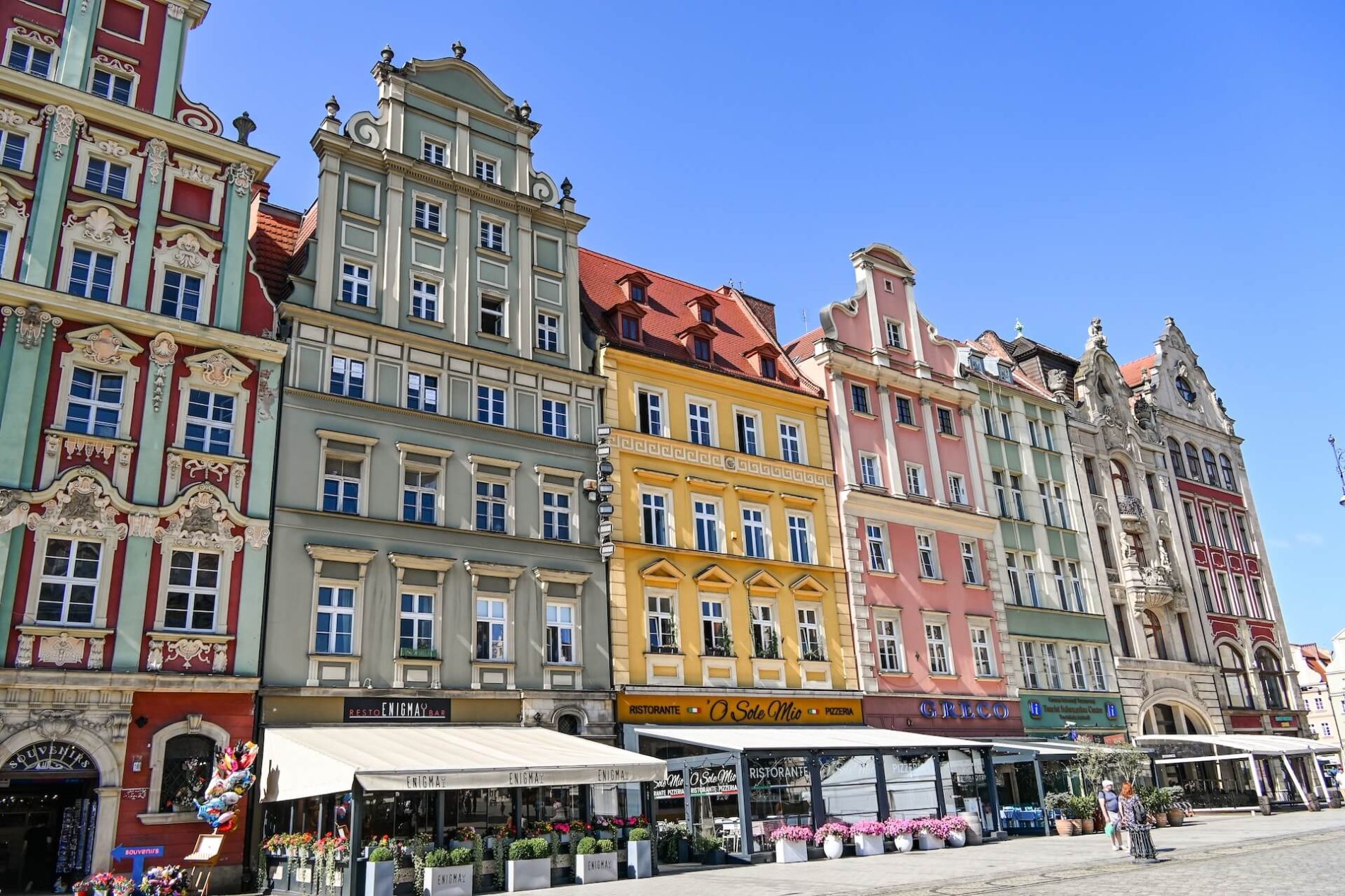 De markt van Wrocław in Polen