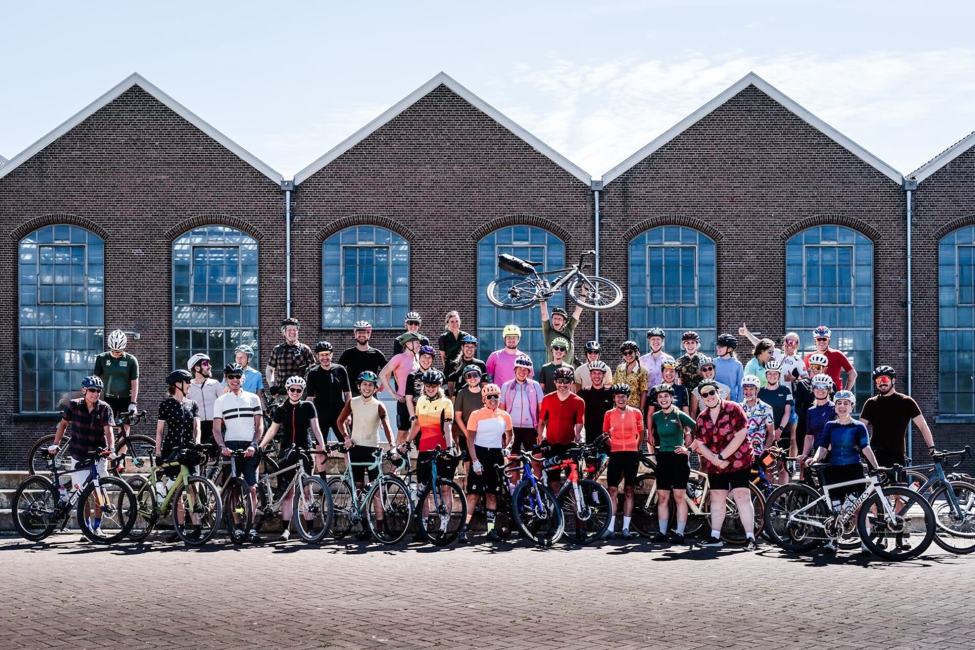 Deelnemers aan de Community Ride with Lael in Amersfoort