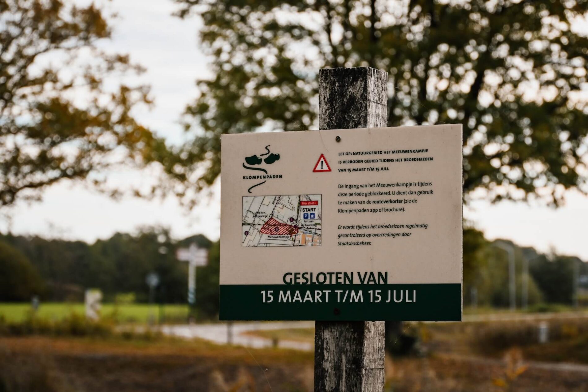 Natuurgebied Meeuwenkampje is deels afgesloten tijdens het broedseizoen