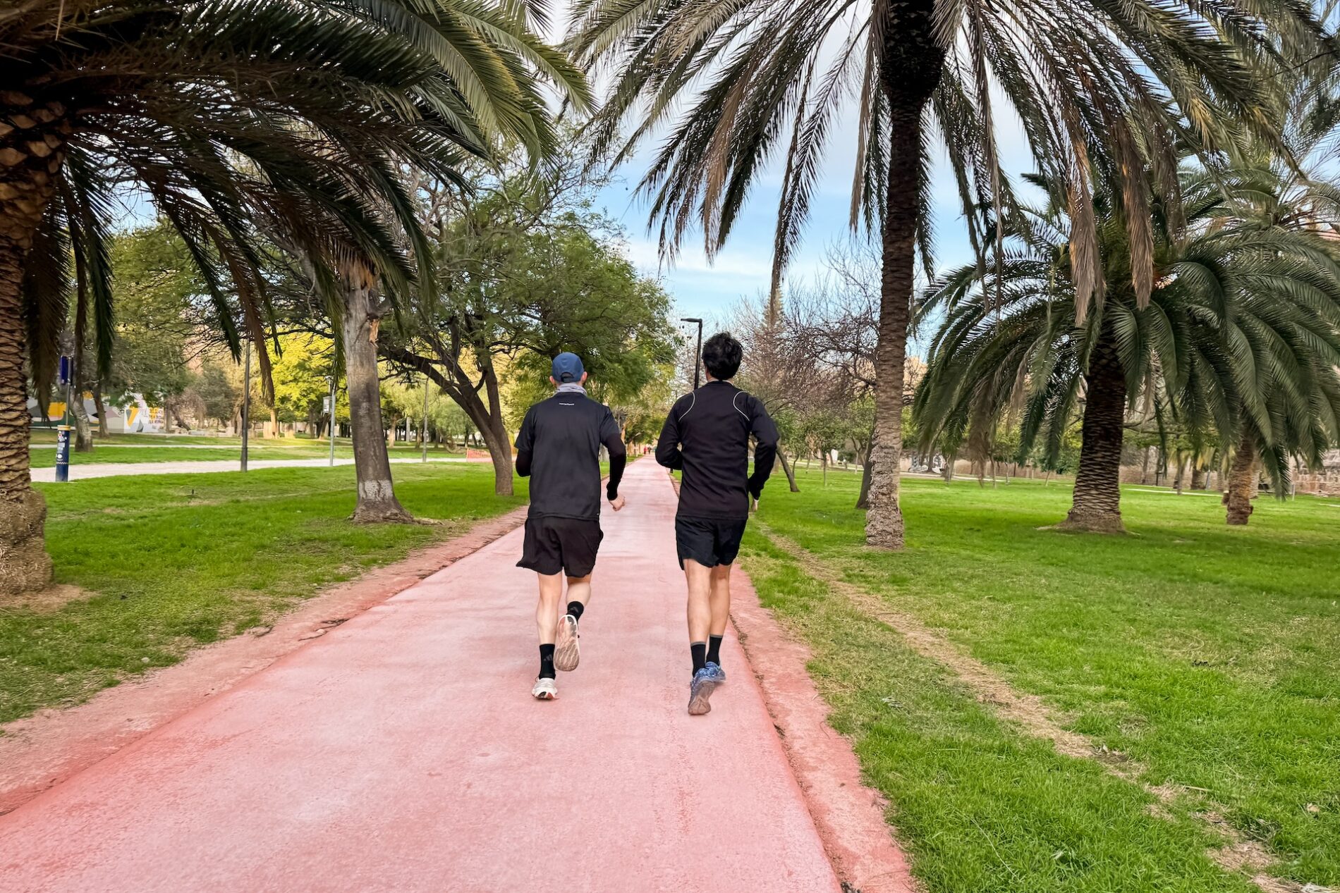 Hardlopen in het Turia park in Valencia